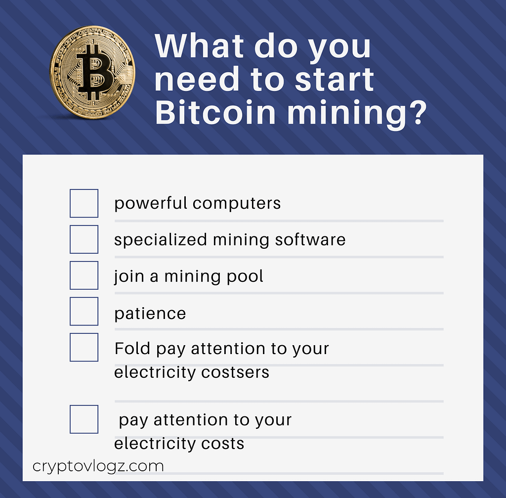 What do I need to start Bitcoin mining?